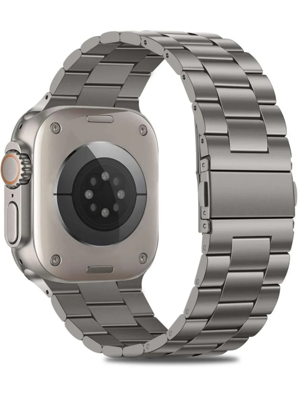 Stylish Stainless Steel Link Band for Apple Watch Ultra 49mm - Unisex Metal
